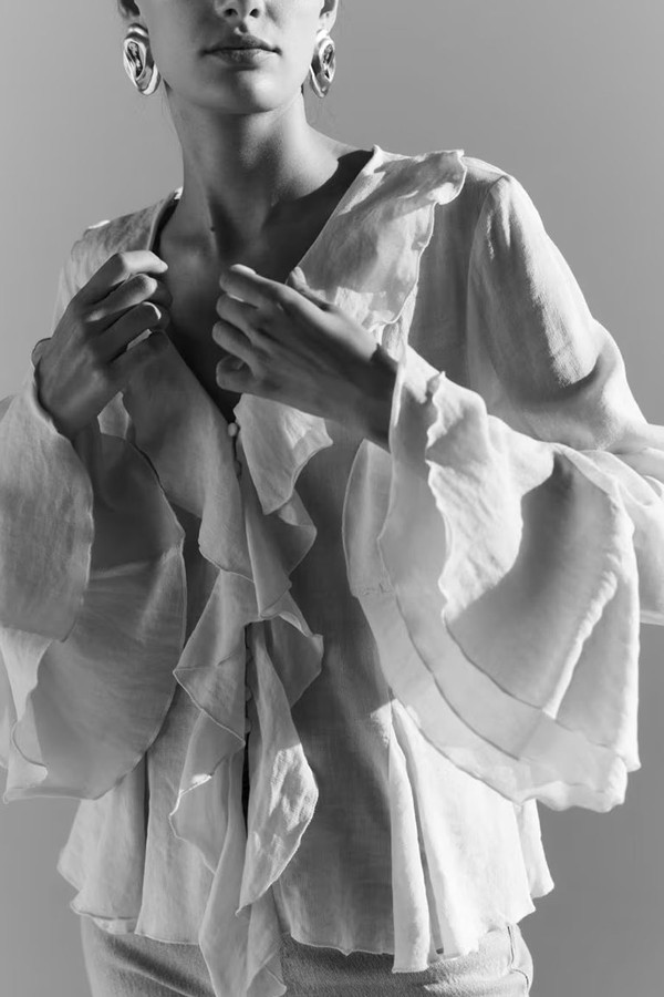 Shirt With Frill from Reserved