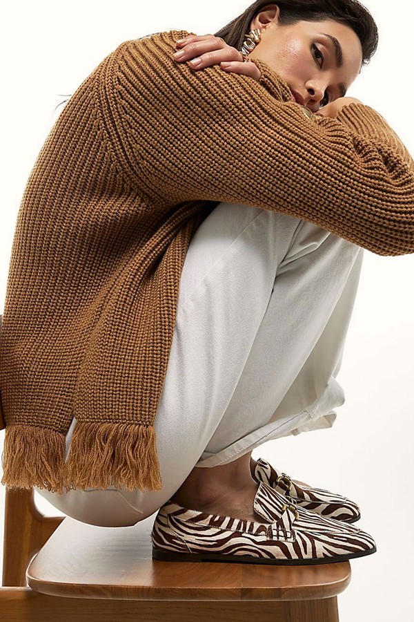 Leather Zebra Loafers from River Island