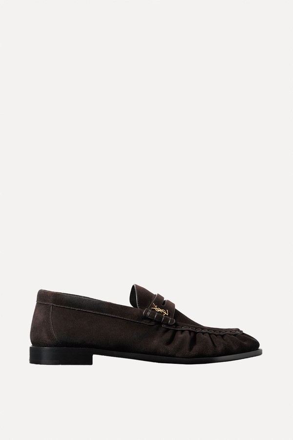 Le Loafer Embellished Suede Loafers from Saint Laurent