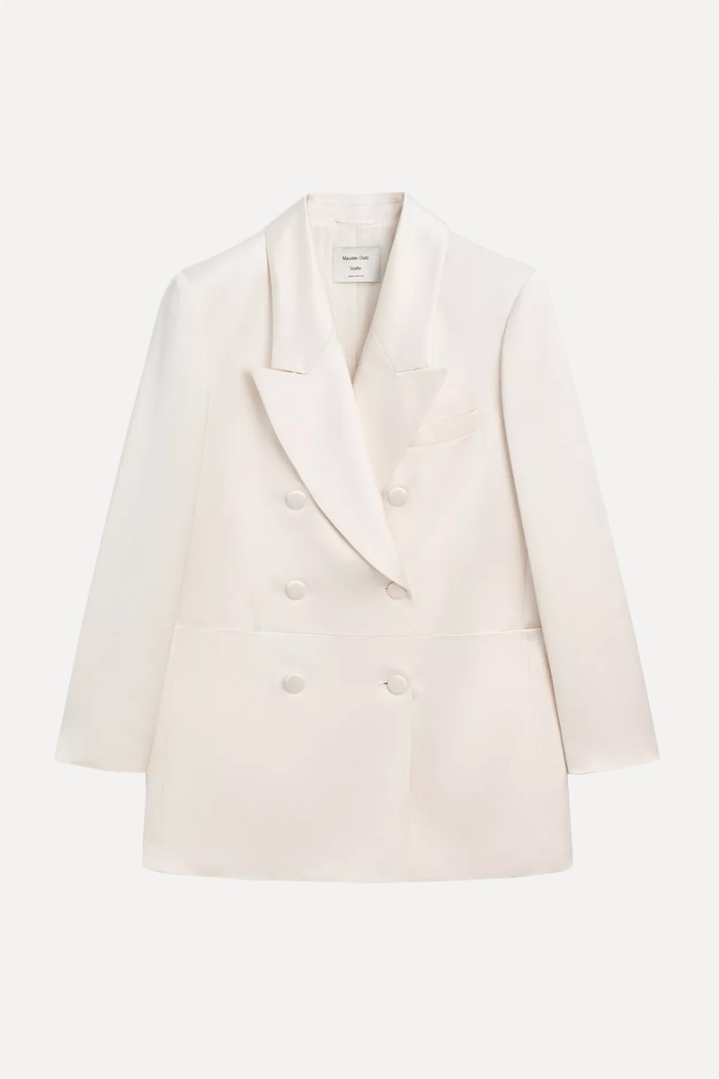 Satin Blazer With Buttons