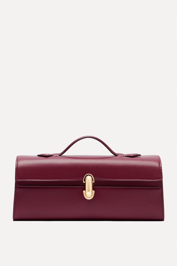Symmetry Slim Leather Top-Handle Bag from Savette