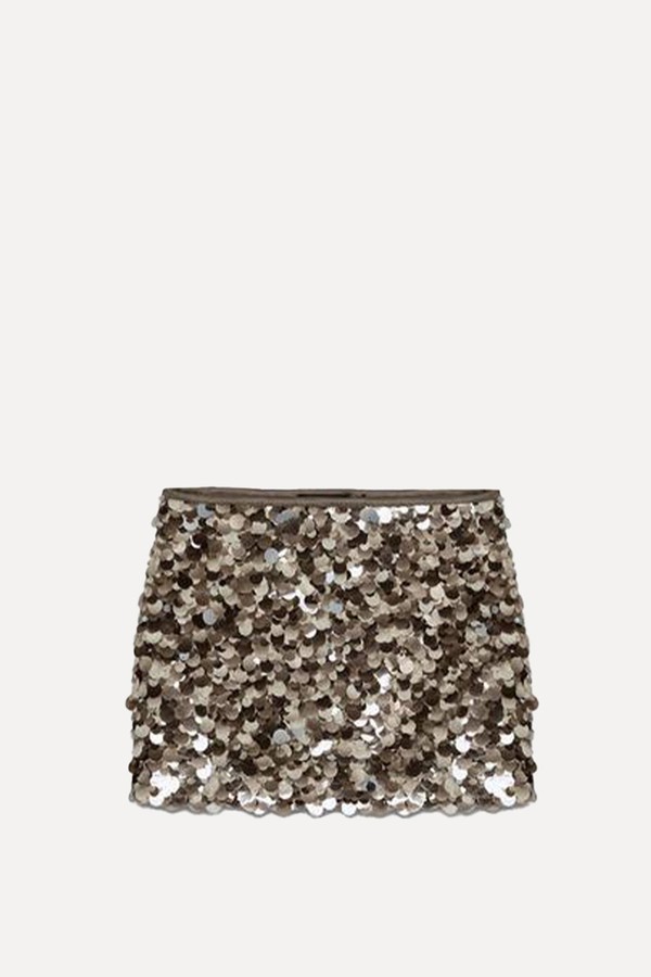 Sequin Mini Skirt from Zara