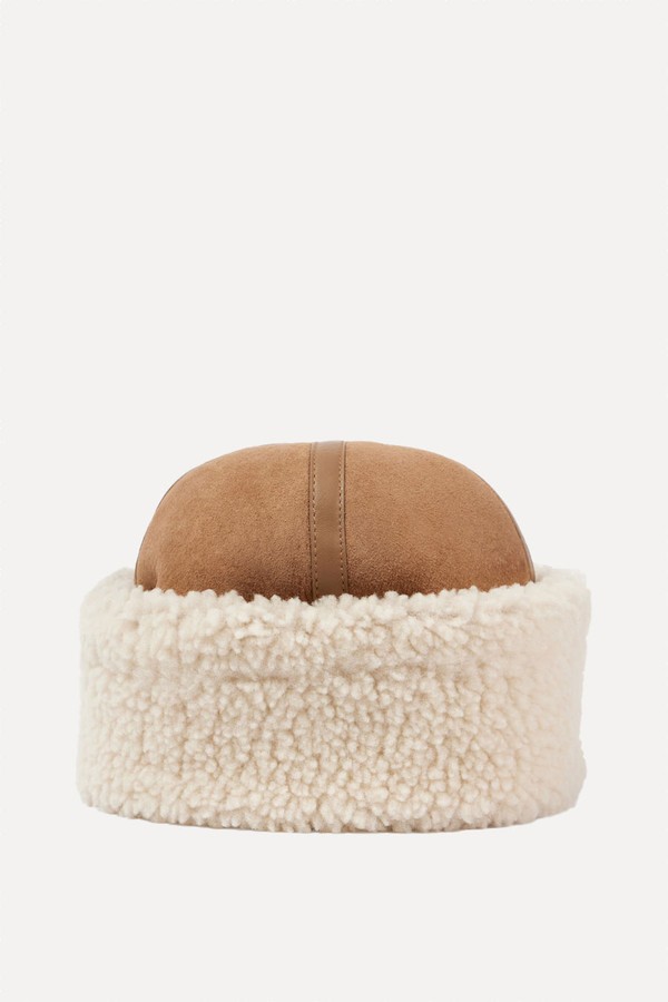 Shearling & Leather Hat from Toteme