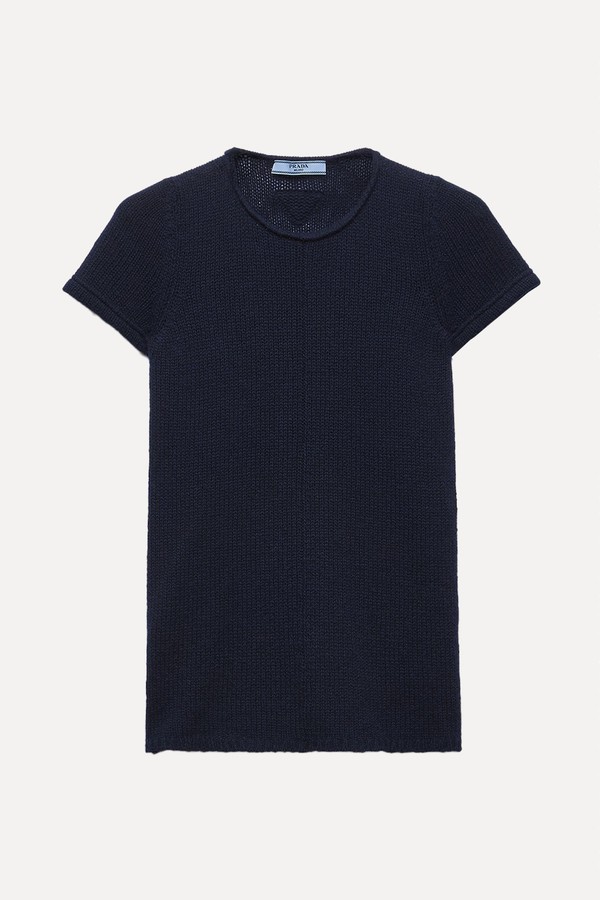 Short-Sleeved Cashmere Sweater