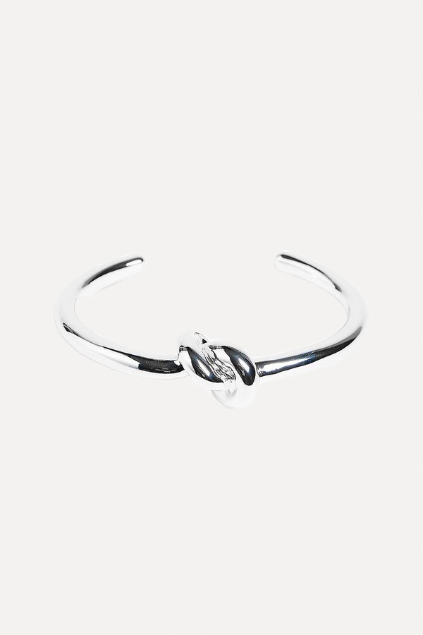 Silver Plated Knot Bangle