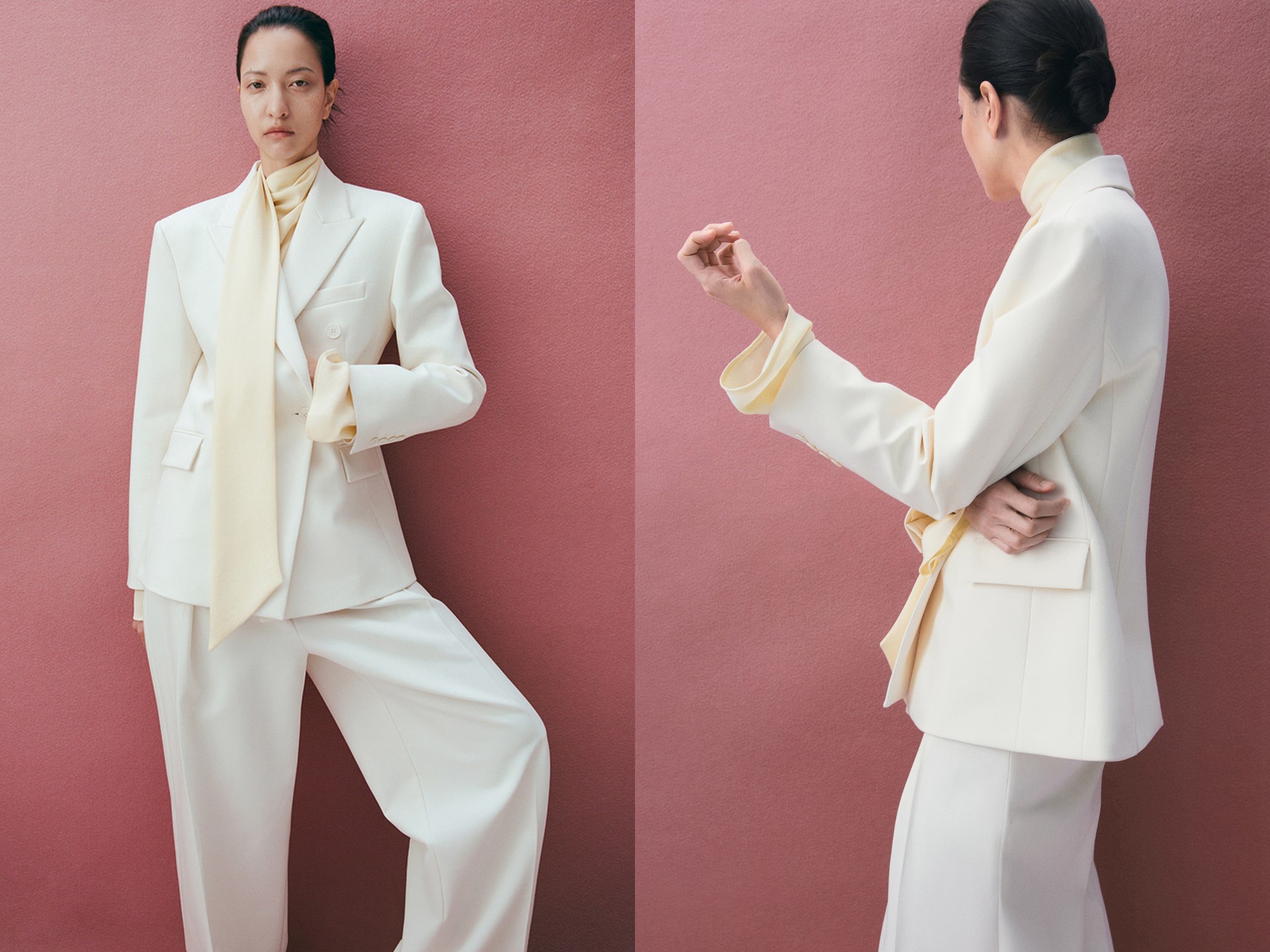 Fitted Double-Breasted Blazer from Mango