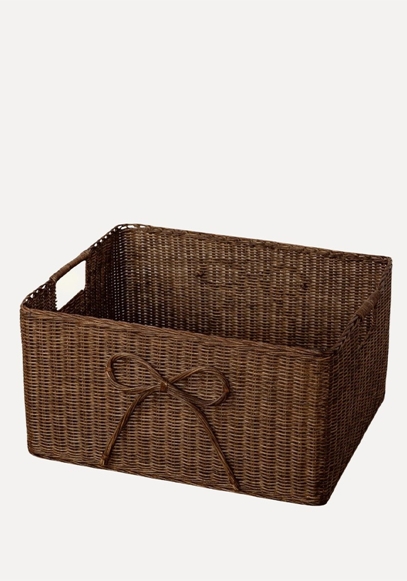Bow Rattan Storage Basket