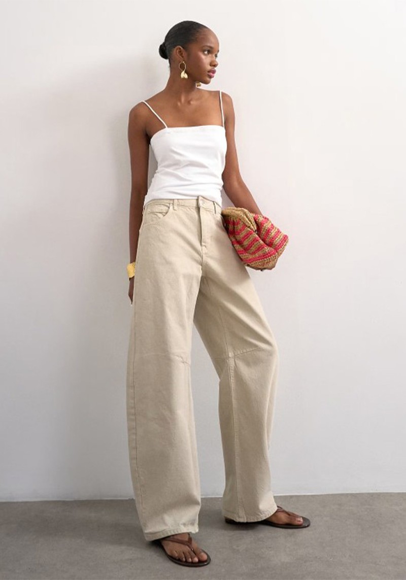 Barrel Mid Rise Jeans*