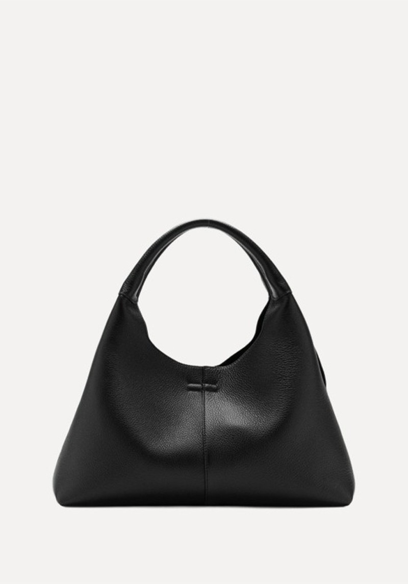 Stitched Leather Shoulder Bag