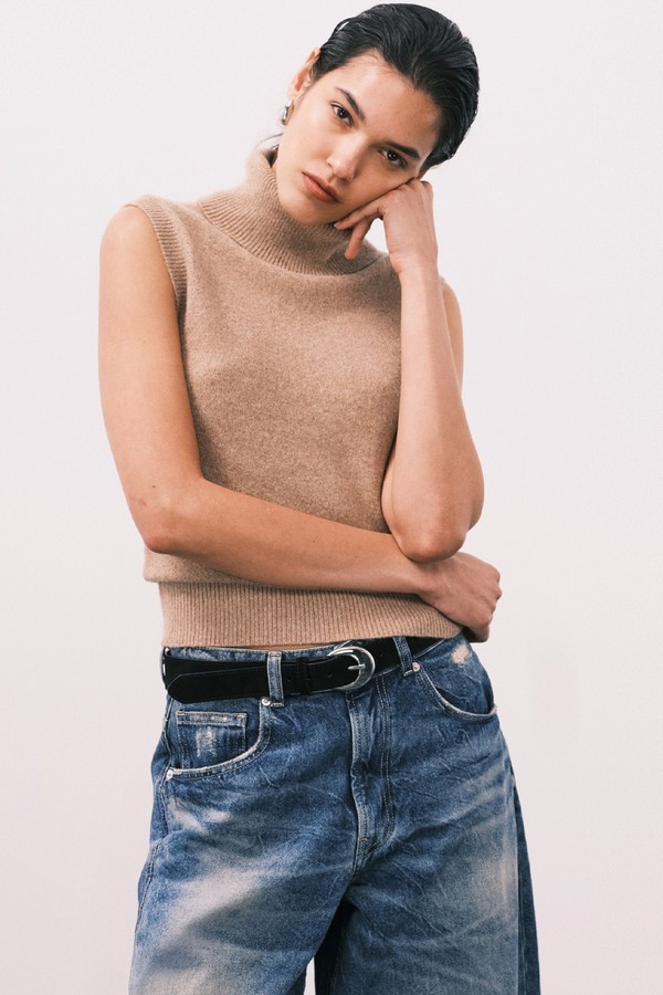 Midweight Fitted High Neck Vest Co-Ord from ASOS DESIGN