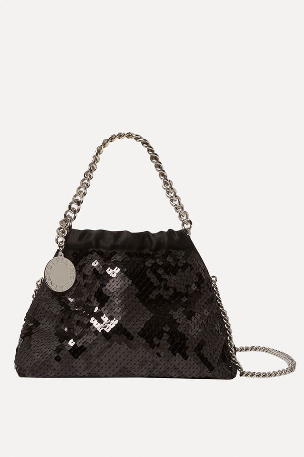 Falabella Sequin Drawstring Crossbody Bag from Stella McCartney