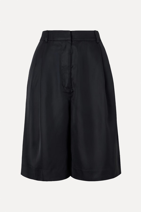 Marfa Pleated Twill Bermuda Shorts from THE FRANKIE SHOP