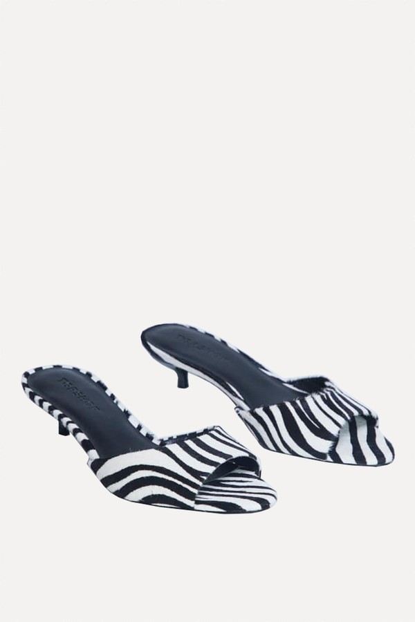 Alba Peep Toe Kitten Heel Mules from Topshop
