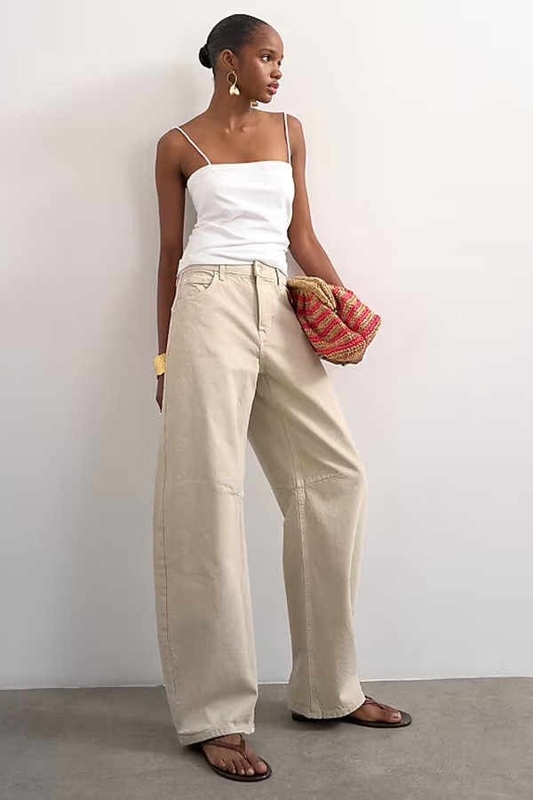 Barrel Mid Rise Jeans from Topshop