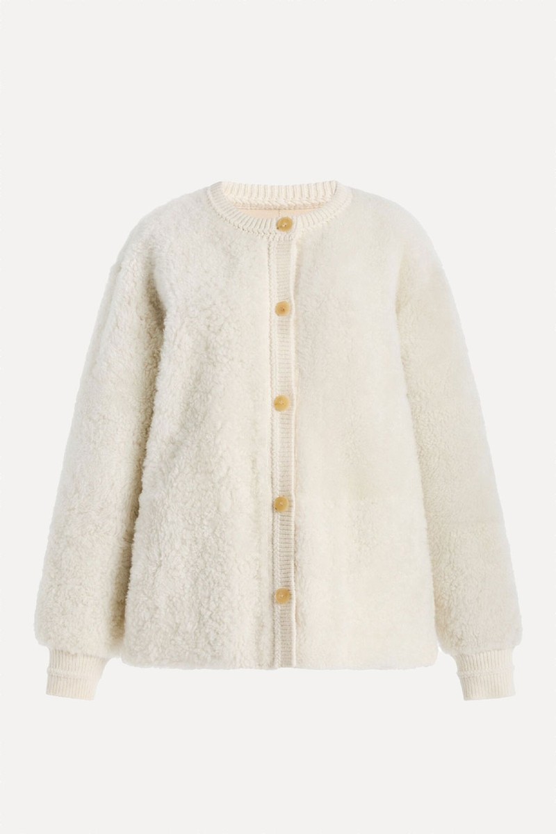 Shearling-Suede Reversible Jacket from Lafayette 148