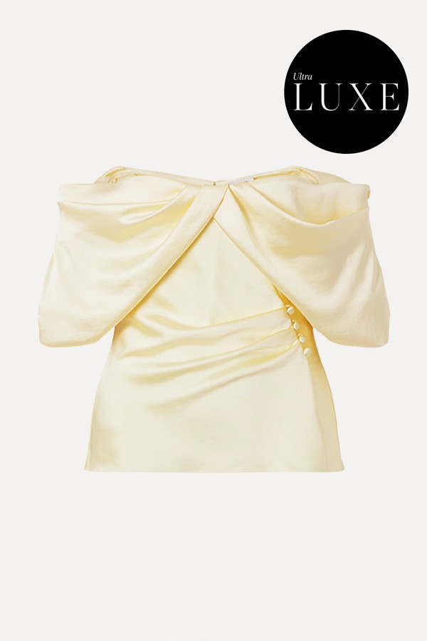 Off-The-Shoulder Satin Top from McQueen