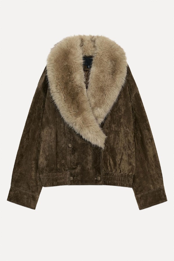 100% Sheepskin Suede Leather Jacket