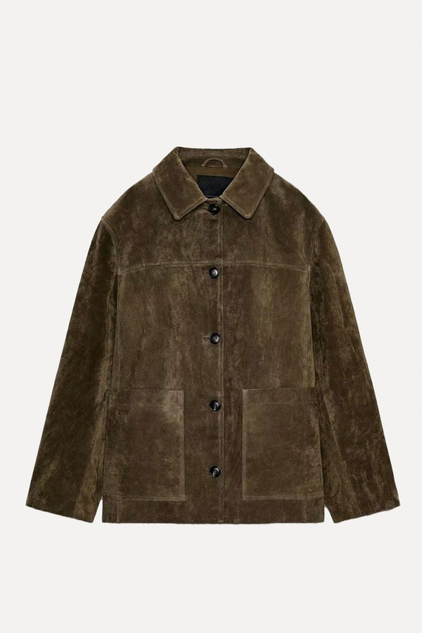 100% Suede Leather Jacket from Zara