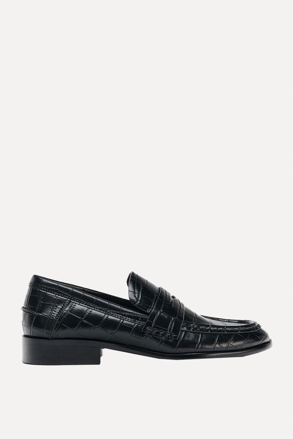 Embossed Penny Loafers from Zara