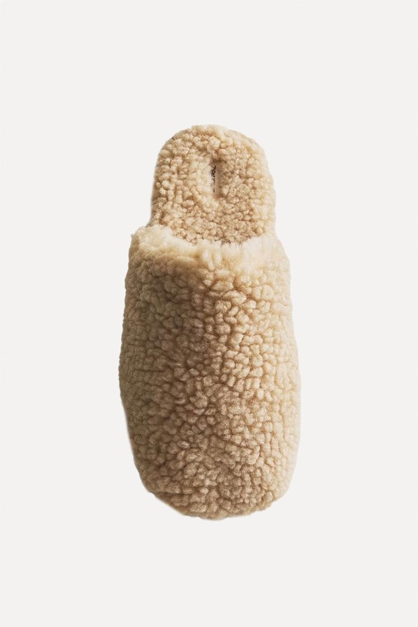 Faux Shearling Mule Slippers from Zara