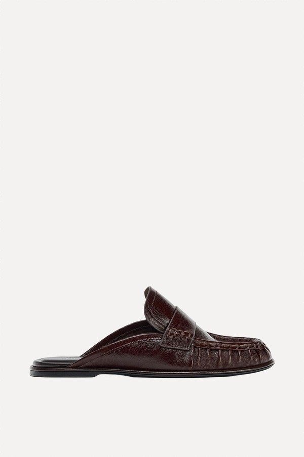 Leather Mule Loafers
