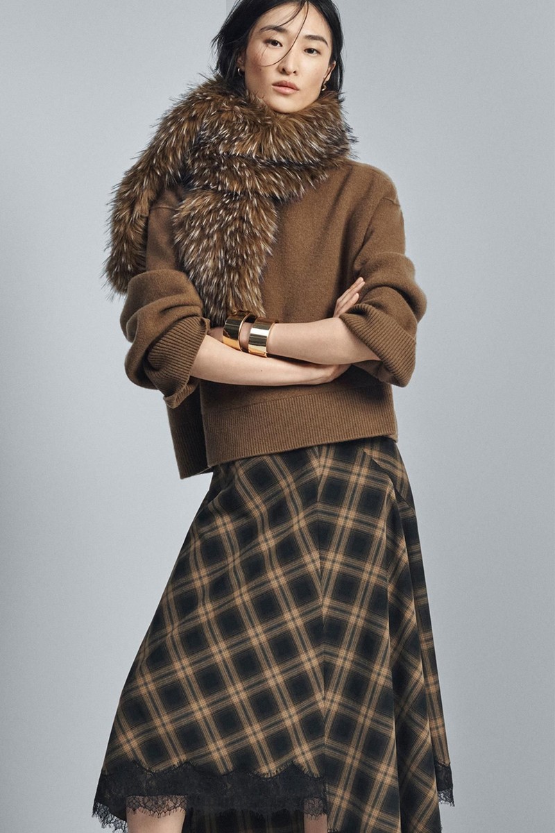 Check Lace Skirt from Zara