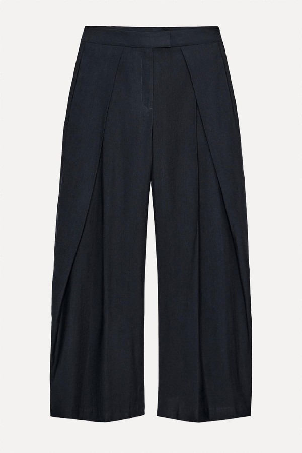 ZW Collection Wide-Leg Pleated Trousers