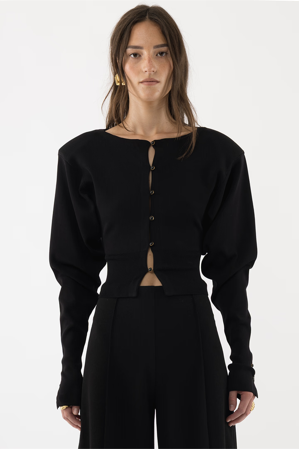 Shoulder Pad Cardigan from Arakii